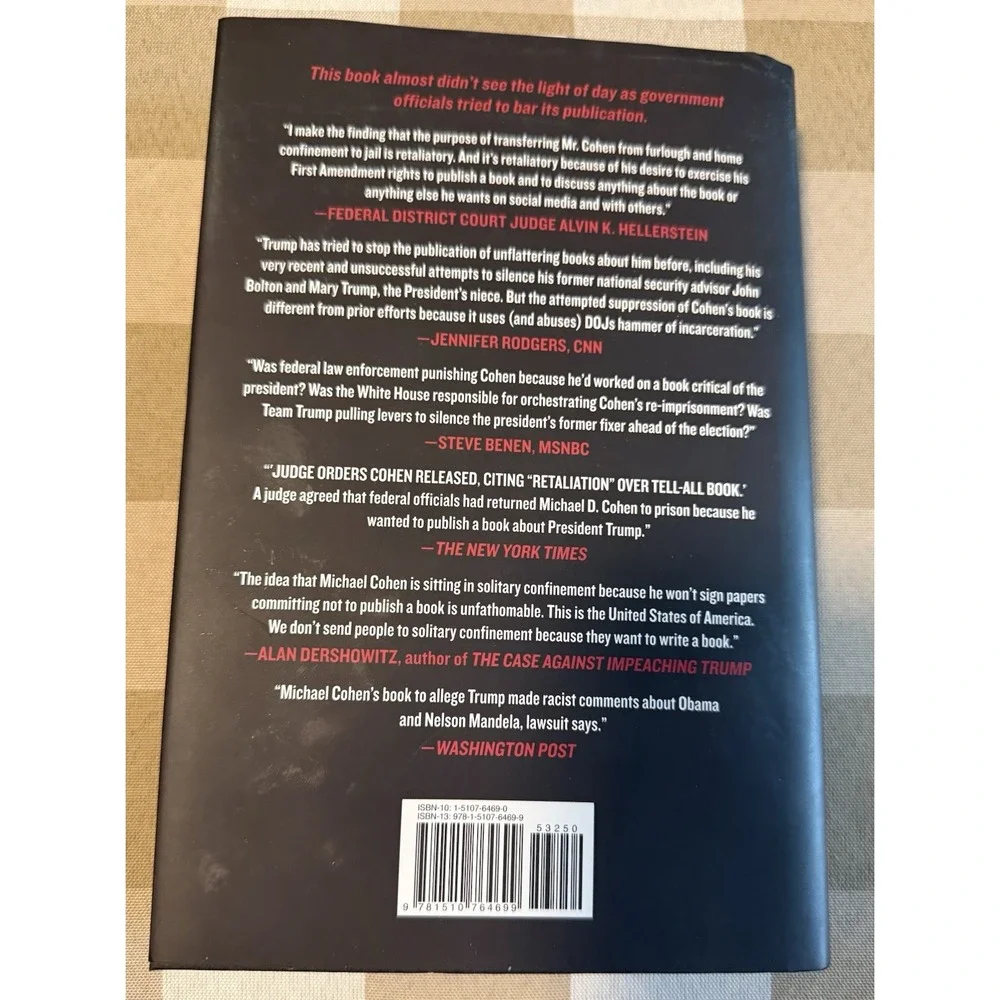 Disloyal: A Memoir By Michael‎ Cohen (2020, Hardcover) Dust Cover